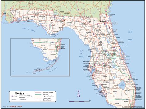 Florida Wall Map with Counties by Maps.com - MapSales