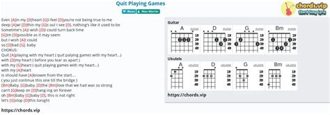 Chord: Quit Playing Games - tab, song lyric, sheet, guitar, ukulele ...