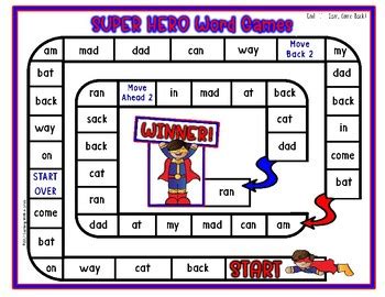 Reading Street Resource SUPER HERO WORD GAMES First Grade Unit 1