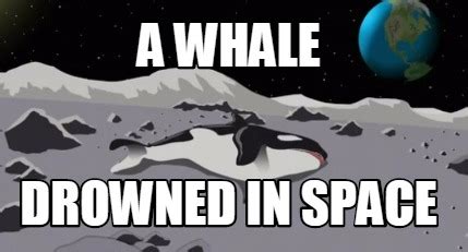 Meme Creator - Funny a whale drowned in space Meme Generator at MemeCreator.org!