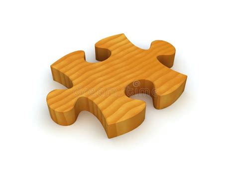 Wooden Puzzle Piece stock illustration. Illustration of solved - 11393655