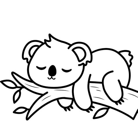 Koala Sleeping Drawing