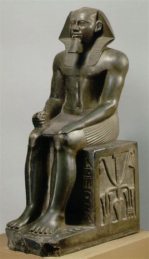 King Khafre seated by Egyptian Art – Artchive