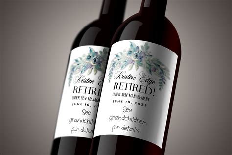Personalized Retirement Wine Labels New Management See | Etsy