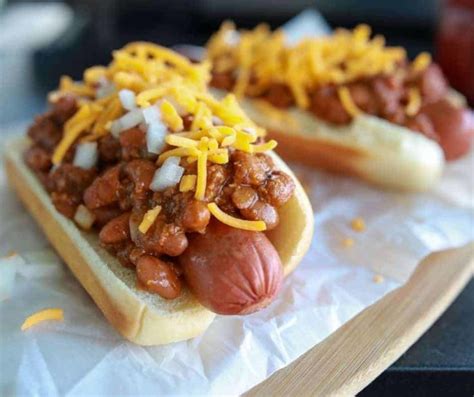 Air Fryer Chili Cheese Hot Dogs - Fork To Spoon