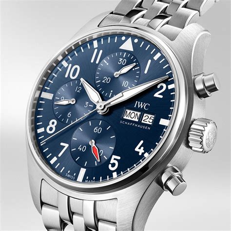 IWC Pilot's Watch Chronograph Blue Dial 41mm Bracelet