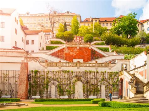 Terraced Gardens of Prague Castle, Praha, Czech Republic Stock Photo ...