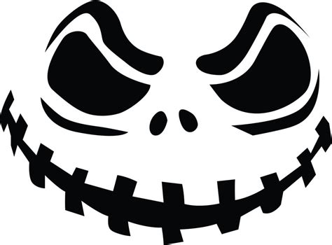 Nightmare Before Christmas: Jack Skellington (Pumpkin Stencil - Pumpkin Pattern - Pumpkin ...