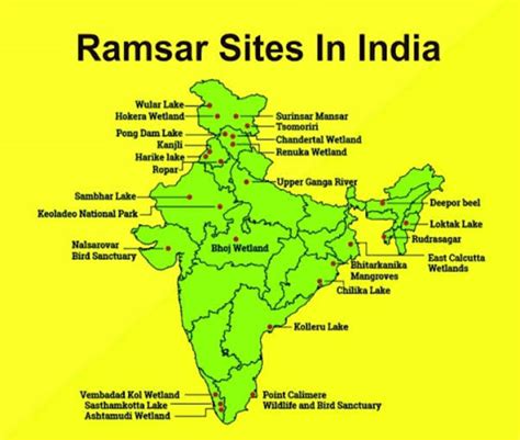 76 Ramsar Sites in India (2023) : List, Names, Map, Importance | UPSC ...