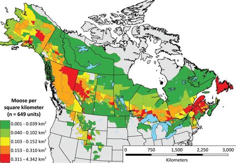 Alaska Moose Population Density Map