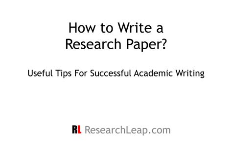 Tips on writing a Research Paper -How to write a Research Paper