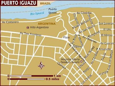 Puerto Iguazú Mapa Imagen | Mapa de Argentina Completo