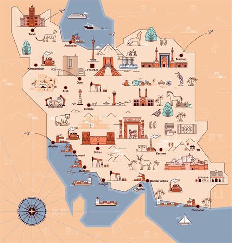 Iran Map Illustration | Iran pictures, Illustrated map, Iran