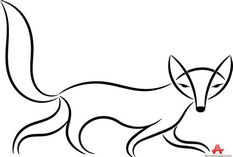 Fox Outline Drawing at GetDrawings | Free download