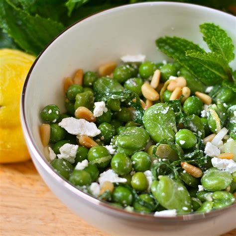 M is for: Mint, English Pea & Fava Bean Salad - e is for eat