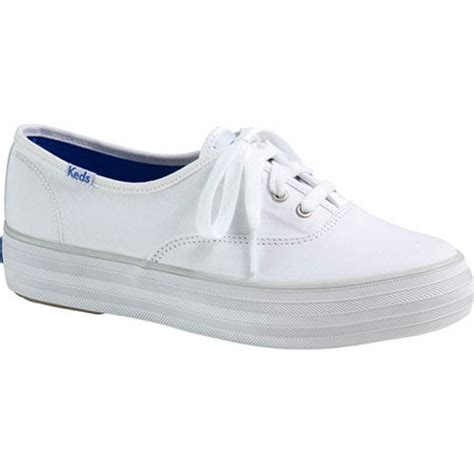 Keds - Women's Keds Triple Sneaker White Canvas 9.5 M - Walmart.com - Walmart.com