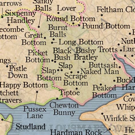 The Marvellous Map Of Great British Place Names By all things Brighton beautiful ...