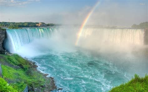 Rainbow Over Niagara Falls - HD Wallpaper