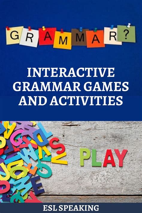 Interactive Grammar Games and Activities | ESL Speaking | Grammar games ...