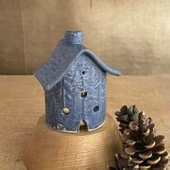 Handmade ceramic tealight house, incense holder... - Folksy