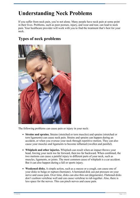 Text - Understanding Neck Problems - HealthClips Online