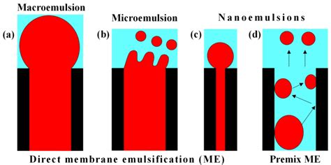 Preparation of macro-, micro-, and nano-emulsions using different ...