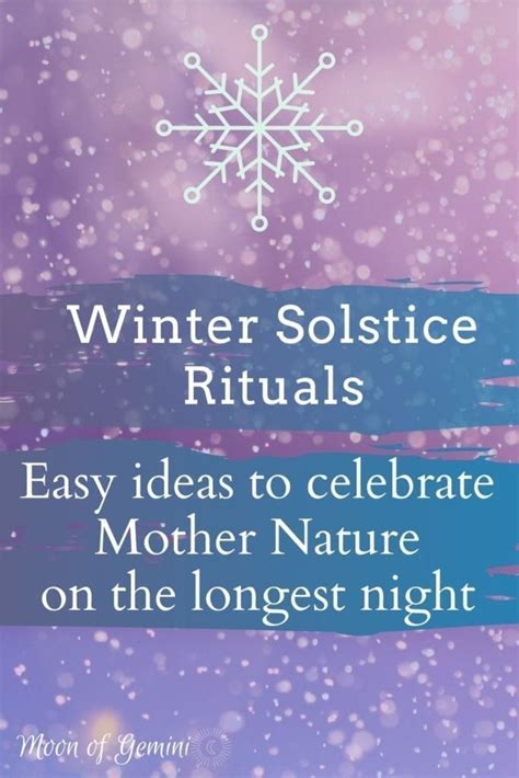 3 Easy Rituals for Winter Solstice • 2020 • Moon of Gemini