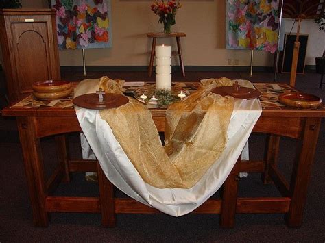 Communion table, Communion table decorations, Church easter decorations