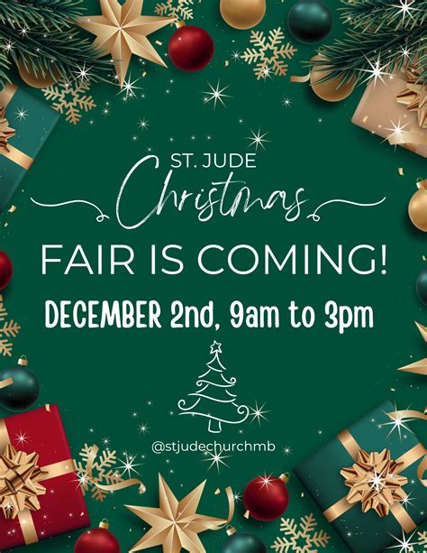 CHRISTMAS FAIR - DECEMBER 2nd - 9am to 3pm - St. Jude R.C. Church