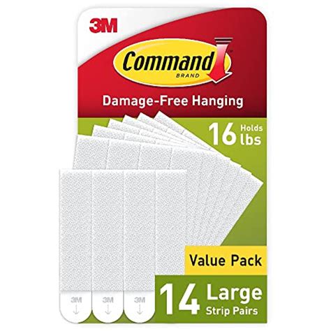 Command Large Picture Hanging Strips, Damage Free Hanging Picture Hangers, No Tools Wall Hanging ...