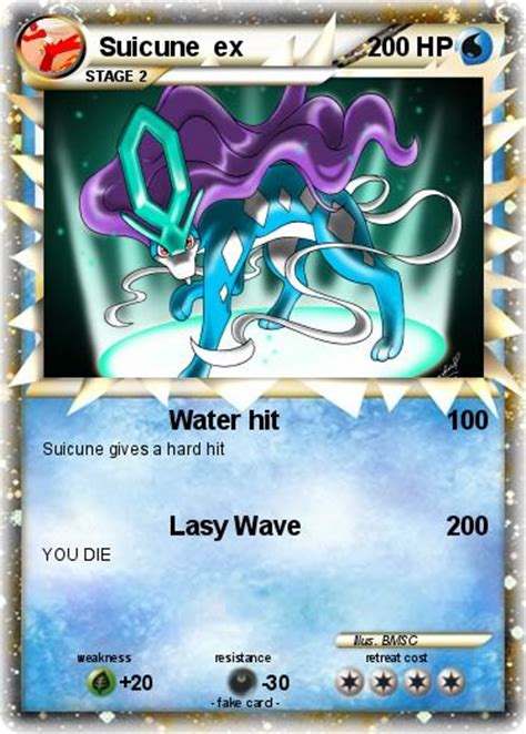 Pokémon Suicune ex 54 54 - Water hit 100 - My Pokemon Card