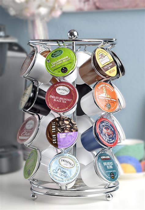 K-cup Coffee Pod Storage spinning Carousel Holder – 24 ct, Chrome (patented) – Neat-O