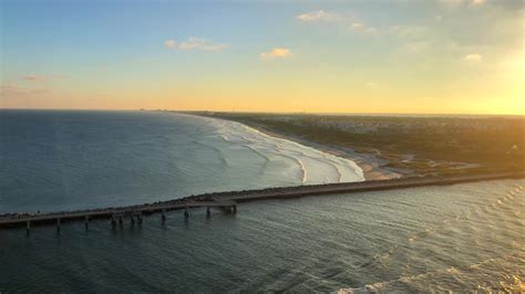 Aerial View of Pier in Atlantic Ocean 4K 1624463 Stock Video at Vecteezy