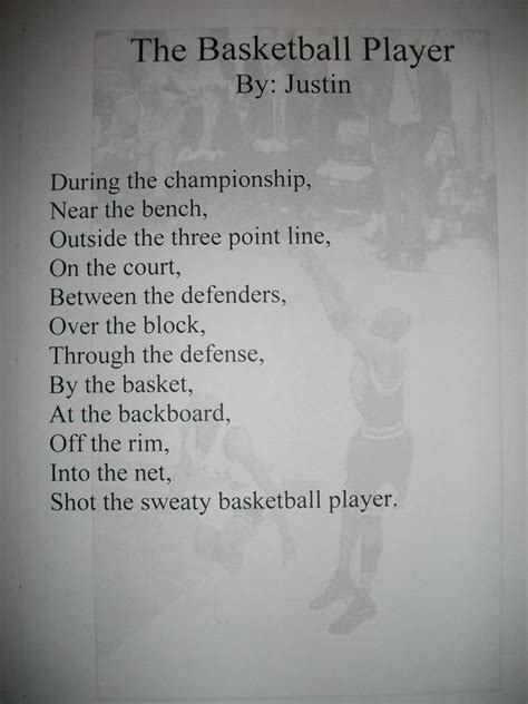 Viewing Gallery For - Basketball Poems That Rhyme | Basketball quotes ...