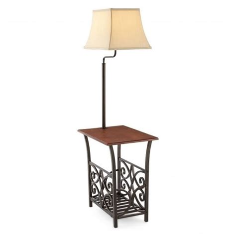 50+ End Table with Lamp and Magazine Rack - Modern Home Furniture Check more at http://www ...