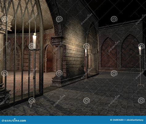 Castle Dungeon With Candles Stock Photo - Image: 26883680