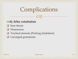 Endotracheal Intubation Complications