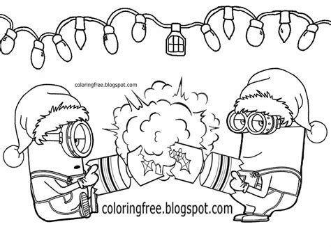 Free Printable Christmas Minion Coloring Pages