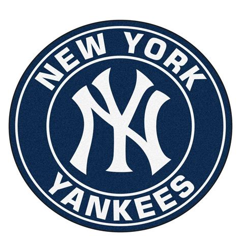 FANMATS MLB New York Yankees Navy 2 ft. x 2 ft. Round Area Rug-18144 ...