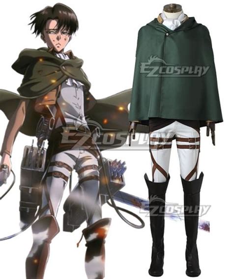 Attack on Titan Shingeki no Kyojin Levi Ackerman Scout Regiment Cosplay ...