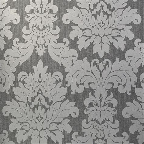 versalles silver grey damask 20109 | Grey damask wallpaper, Grey ...