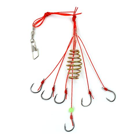 Aliexpress.com : Buy [ 2 Rigs = 1 Card ] 6 Hooks Bait Rig River Lake Reservoir Fishing Hook Set ...