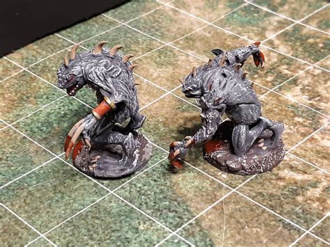 Will Paint Two Gray Death Slaad Monster Miniature Hand | Etsy