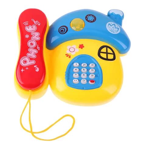 1 pcs Telephone Toy Mushroom Plastic Kids Early Education Developmental ...