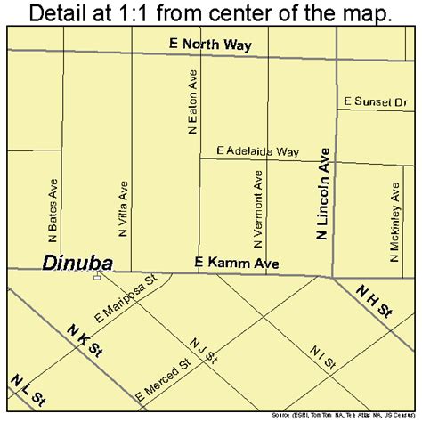 Dinuba California Street Map 0619318