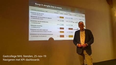 Gastcollege NHL Stenden "Navigeren met KPI-dashboards" | Kompasteam.nl