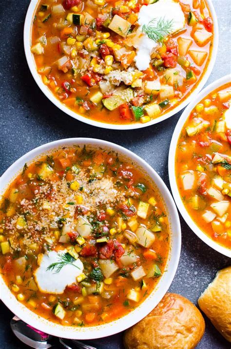 BEST EVER Vegetable Soup - iFOODreal.com