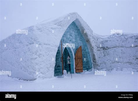 Hotel de Glace/Ice Hotel near Quebec City, Quebec, Canada Stock Photo ...