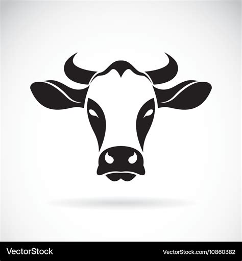 Cow face Royalty Free Vector Image - VectorStock