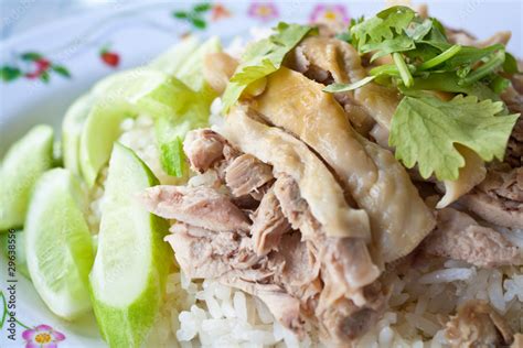 Hainanese chicken rice Stock Photo | Adobe Stock